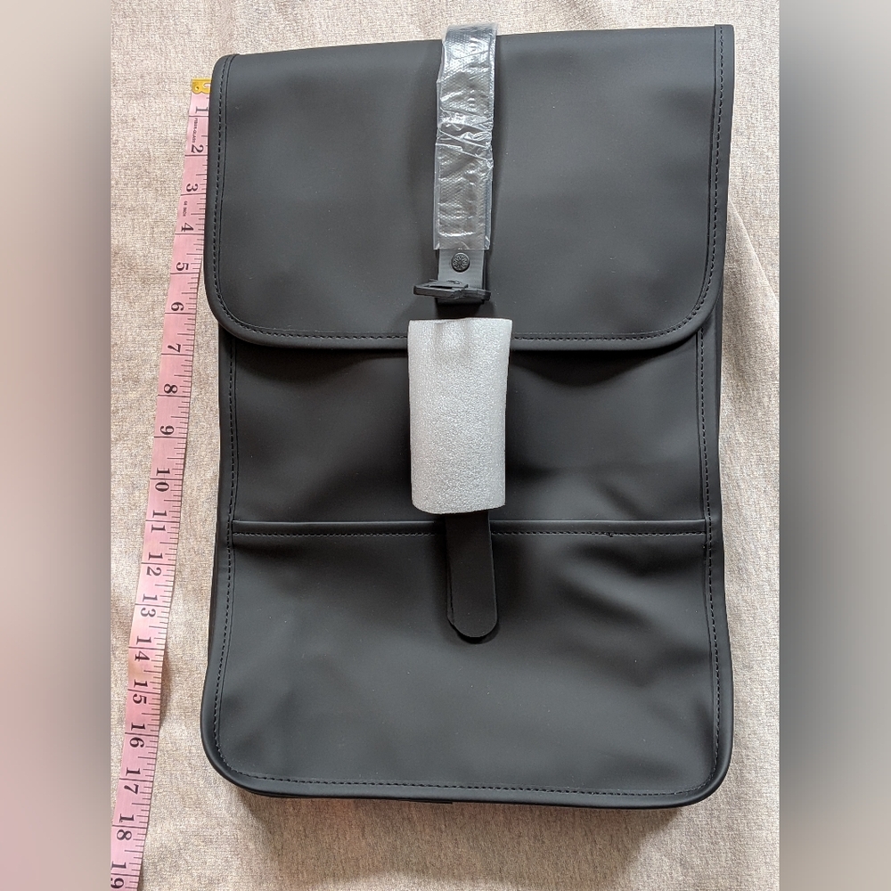 New RAINS Slim Black Backpack